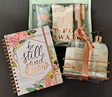 Load image into Gallery viewer, GIFT BOX SET Self Care Gift Set Journal (be still and know) Plus More...