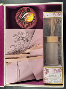 GIFT BOX SET Faith Journal * Scented Candle * Frangrance Diffuser Set