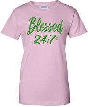 Load image into Gallery viewer, Blessed 24:7 (Greek Sorority Life) Ladies T-shirts FREE SHIPPING