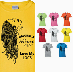 CLOUSEOUT Blessed 24:7 T-shirt Sale Love My LOCS FREE SHIPPING