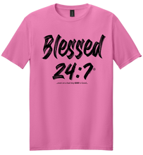 Load image into Gallery viewer, Blessed 24:7® T-shirt FREE SHIPPING