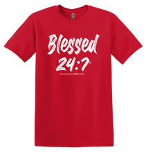 Load image into Gallery viewer, Blessed 24:7®️ Glow In The Dark T-shirt (Unisex) FREE SHIPPING