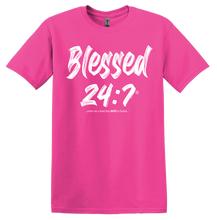 Load image into Gallery viewer, Blessed 24:7®️ Glow In The Dark T-shirt (Unisex) FREE SHIPPING