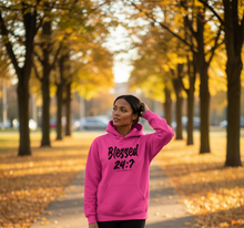 Load image into Gallery viewer, Blessed 24:7® HOODIES Sweatshirts ...even on a bad day GOD is Good... New Unisex FREE SHIPPING