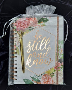 Journal & Pen Gift Set ...Be Still & Know... FREE Shipping