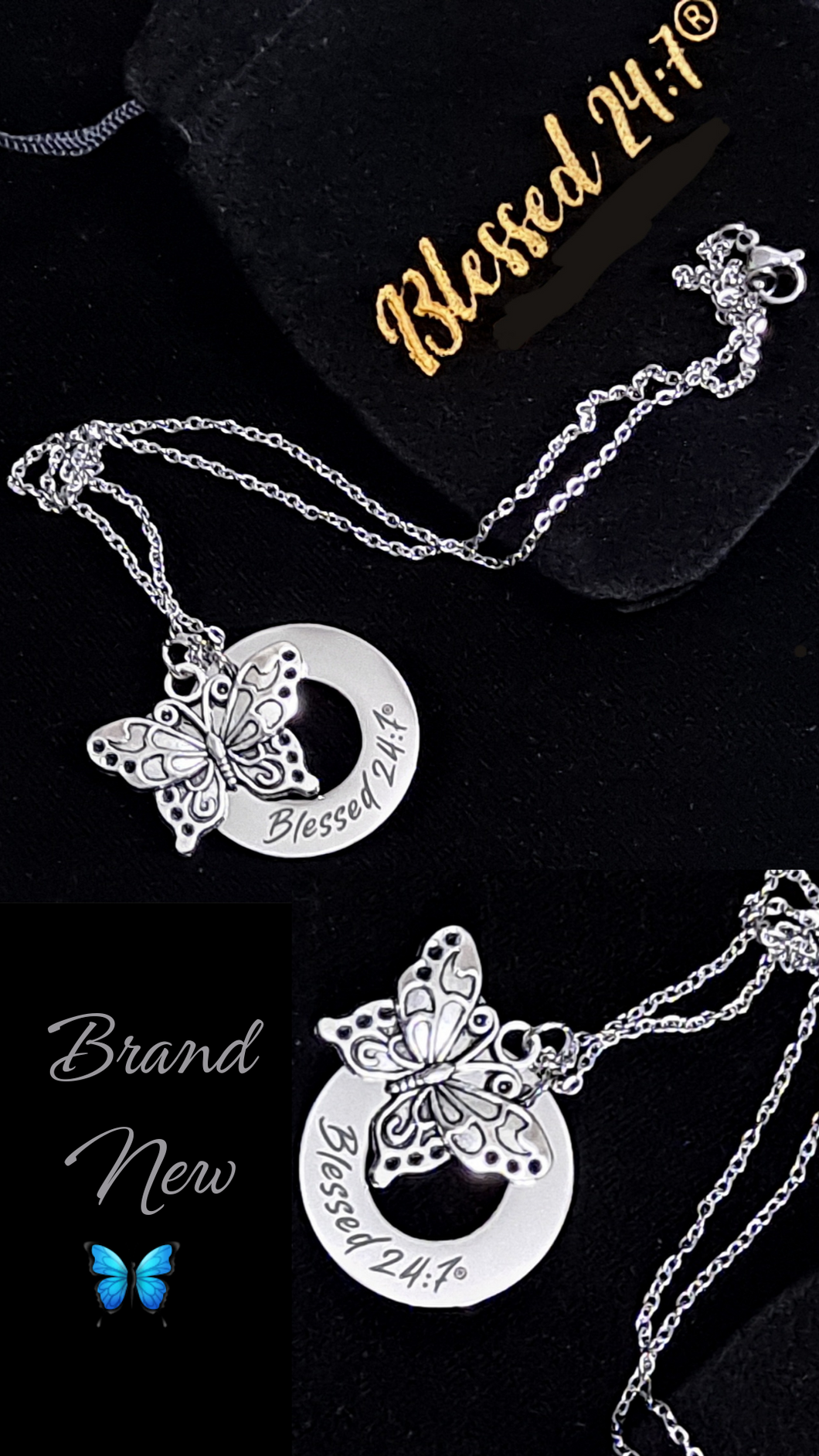 Blessed 24:7®️ Butterfly Necklace ON SALE + FREE SHIPPING