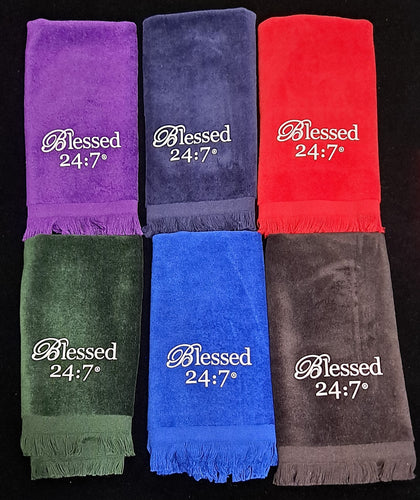 Blessed 24:7 Velour Hand Towels FREE SHIPPING