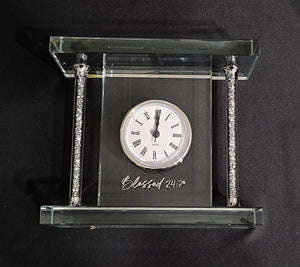 Blessed 24:7®️ Glass Clock FREE SHIPPING
