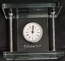 Load image into Gallery viewer, Blessed 24:7®️ Glass Clock FREE SHIPPING