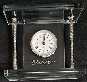 Blessed 24:7®️ Glass Clock FREE SHIPPING