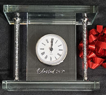 Load image into Gallery viewer, Blessed 24:7®️ Glass Clock FREE SHIPPING