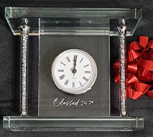 Blessed 24:7®️ Glass Clock FREE SHIPPING