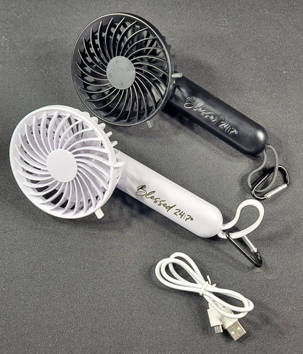 Blessed 24:7®️ Rechargeable Hand Fans FREE Shipping  □  2 Fans for $39.99