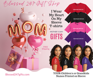 Mother's Day SPECIAL (I Wear My Heart On My Sleeve) T-shirts FREE SHIPPING