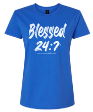 Load image into Gallery viewer, Blessed 24:7 (Greek Sorority Life) Ladies T-shirts FREE SHIPPING