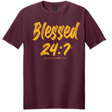 Load image into Gallery viewer, ON SALE 🔥 Blessed 24:7® Burgundy &amp; Gold Commanders T-shirt FREE SHIPPING