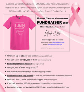 Blessed 24:7® Breast Cancer Awareness T-shirt FREE SHIPPING