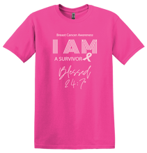 Load image into Gallery viewer, Blessed 24:7® Breast Cancer Awareness T-shirt FREE SHIPPING
