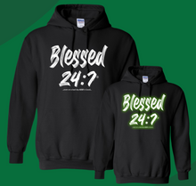 Load image into Gallery viewer, Blessed 24:7 GLOW IN THE DARK (Hoodies) Sweatshirt (FREE SHIPPING)