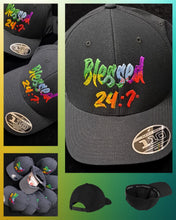 Load image into Gallery viewer, Blessed 24:7®️ Hat/Cap Flexfit Performance Snapback □ FREE Shipping