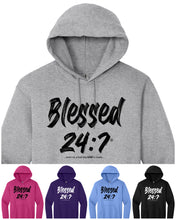 Load image into Gallery viewer, Blessed 24:7® HOODIES Sweatshirts ...even on a bad day GOD is Good... Unisex FREE SHIPPING