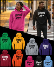 Load image into Gallery viewer, Blessed 24:7® HOODIES Sweatshirts ...even on a bad day GOD is Good... New Unisex FREE SHIPPING