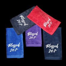 Load image into Gallery viewer, Blessed 24:7®️ Velour/Terry Hand Towels FREE SHIPPING