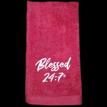 Load image into Gallery viewer, Blessed 24:7®️ Velour/Terry Hand Towels FREE SHIPPING