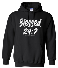 Load image into Gallery viewer, Blessed 24:7 GLOW IN THE DARK (Hoodies) Sweatshirt (FREE SHIPPING)