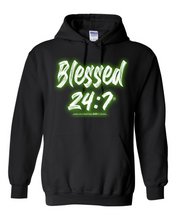 Load image into Gallery viewer, Blessed 24:7 GLOW IN THE DARK (Hoodies) Sweatshirt (FREE SHIPPING)