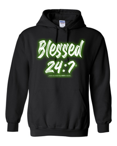 Blessed 24:7 GLOW IN THE DARK (Hoodies) Sweatshirt (FREE SHIPPING)