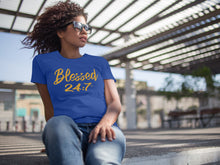 Load image into Gallery viewer, Blessed 24:7 (Greek Sorority Life) Ladies T-shirts FREE SHIPPING