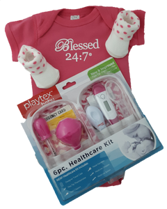 Blessed 24:7 Baby Onesie Gift Set Pink FREE SHIPPING
