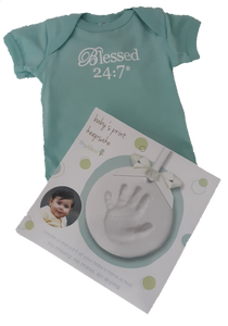 Blessed 24:7 Baby Onesie Gift Set Teal FREE SHIPPING