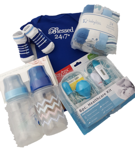 Blessed 24:7 Baby Onesie Gift Set (Blue) FREE SHIPPING