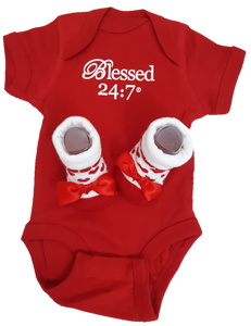 Blessed 24:7 Baby Onesie Gift Set FREE SHIPPING