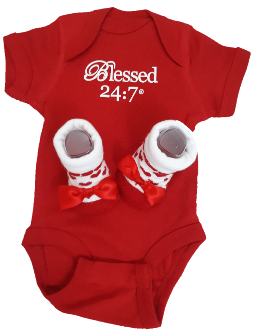 Blessed 24:7 Baby Onesie Gift Set FREE SHIPPING