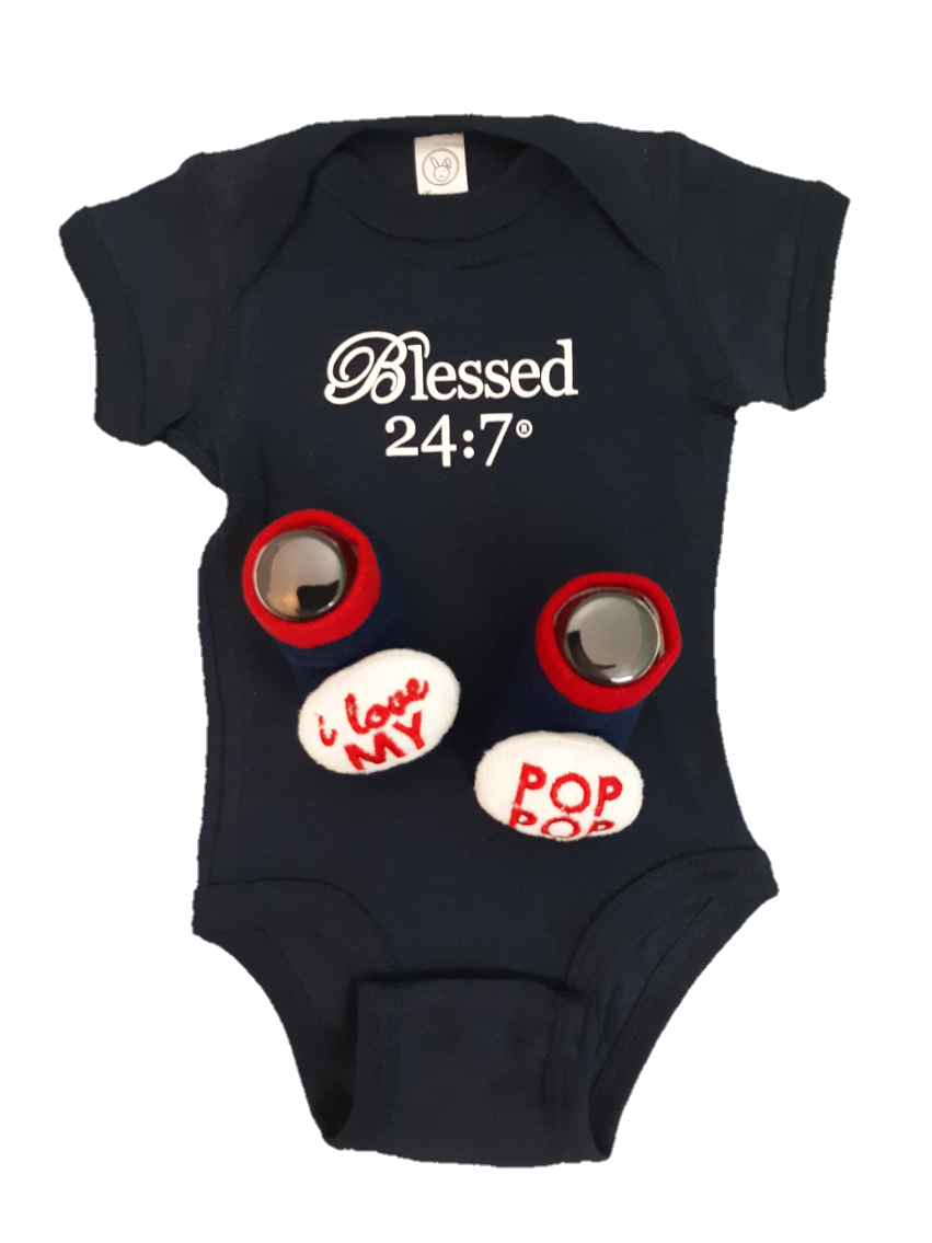 Blessed 24:7 Baby Onesie Gift Set FREE SHIPPING