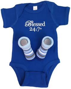 Blessed 24:7 Baby Onesie Gift Set FREE SHIPPING