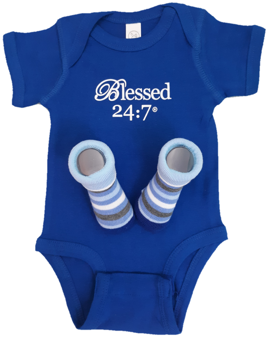 Blessed 24:7 Baby Onesie Gift Set FREE SHIPPING