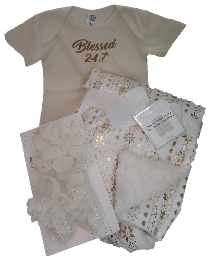 Blessed 24:7 Baby Blanket Gift Set FREE SHIPPING