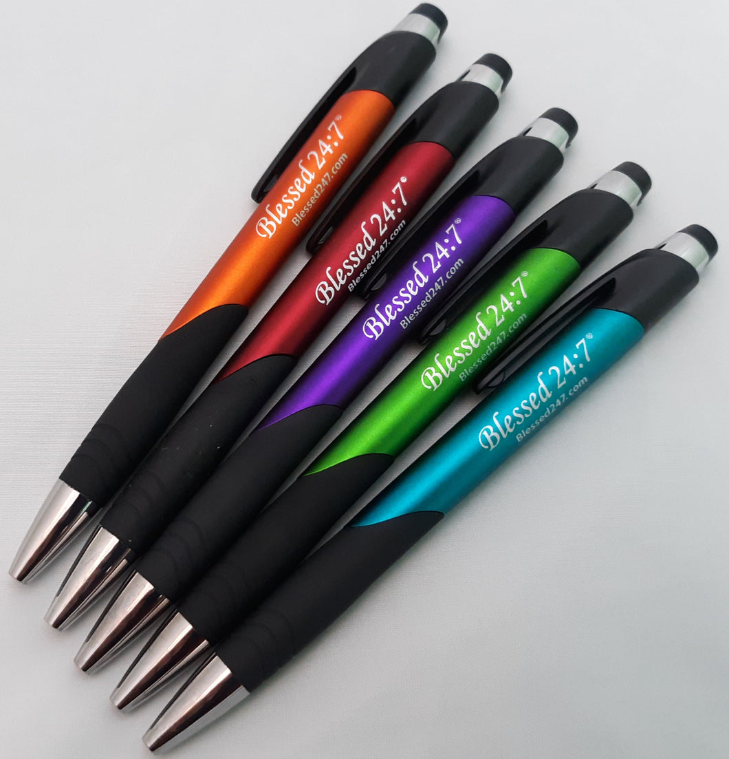 Blessed 24:7 Retractable Ink Pens (Sold in Sets 10pcs FREE SHIPPING