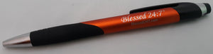 Blessed 24:7 Retractable Ink Pens (Sold in Sets 10pcs FREE SHIPPING