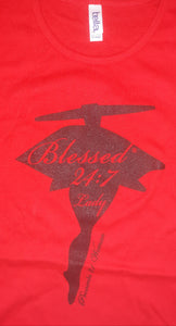 CLOSEOUT T-shirt Sale Blessed 24:7 LADY Tank FREE SHIPPING