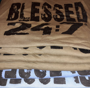 CLOSEOUT Blessed 24:7 ®️T-shirt Sale YOUTH Medium FREE SHIPPING