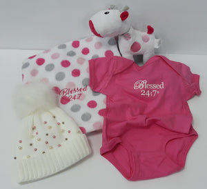 Blessed 24:7 Baby Blanket Gift Set FREE SHIPPING