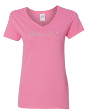 Load image into Gallery viewer, Bling Rhinestone Blessed 24:7 (Ladies V-Neck) Tees FREE SHIPPING