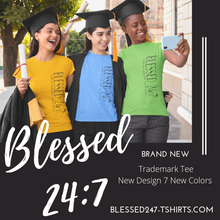 Load image into Gallery viewer, Blessed 24:7 ...even on a bad day GOD is Good... (Sideway Print) Unisex T-shirt FREE SHIPPING