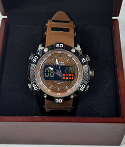 Men's Stylish Watch Gift Set with Best Dad Ever Plaque FREE SHIPPING