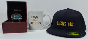 Men's Stylish Watch Gift Set with Hat & Mug FREE SHIPPING